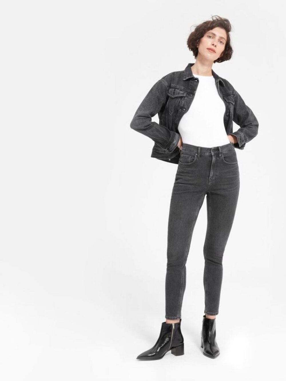 Everlane Authentic Stretch High-Rise Skinny - Cigarette Black